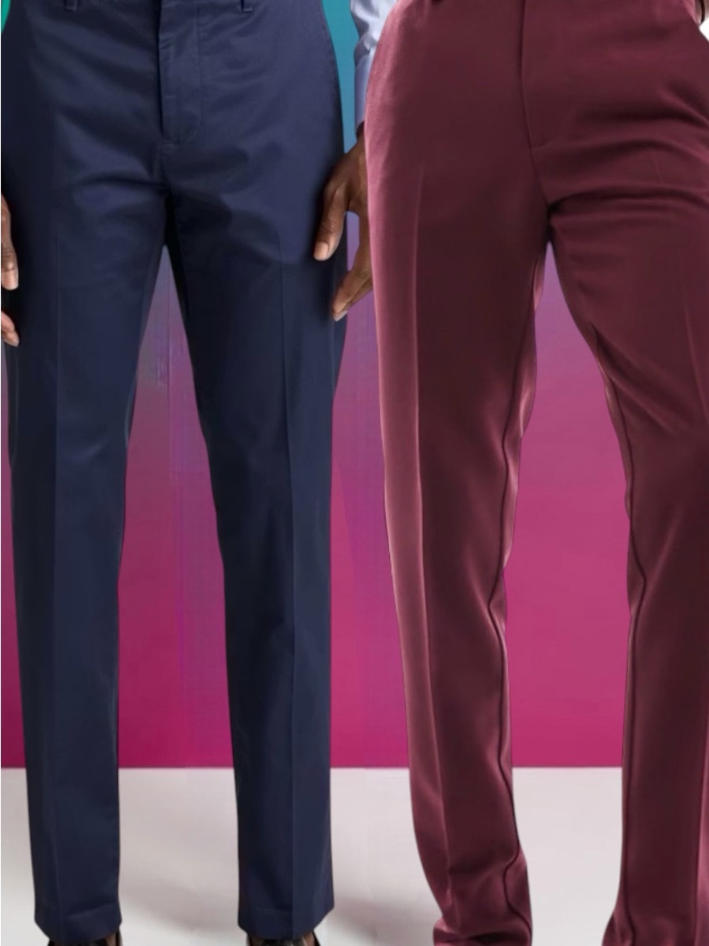 Bundle Men’s Bonobos Navy/ASOS Burgundy Dress Pants- Size 36